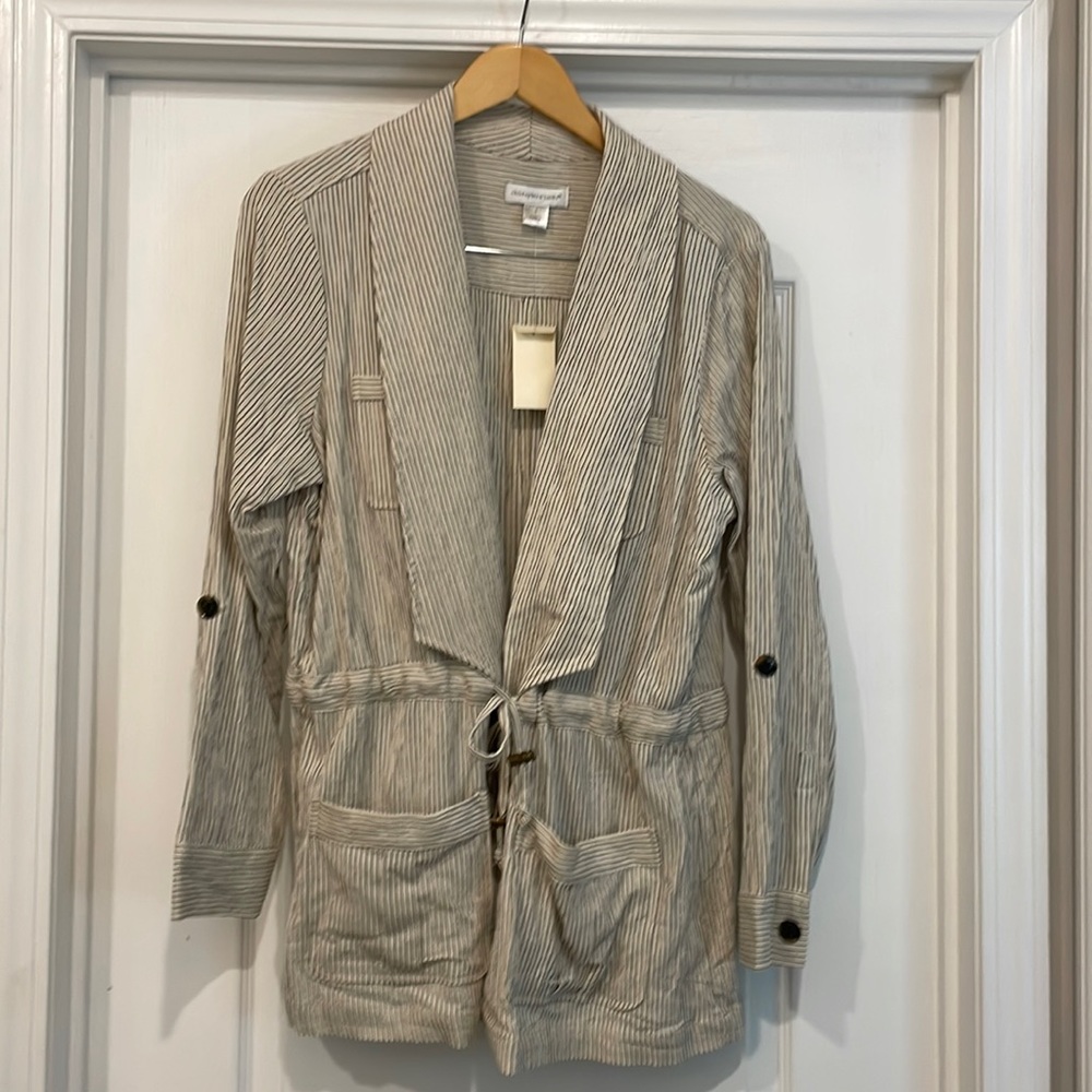 Christopher & Banks Long Sleeve Jacket. Pinstripes. Large